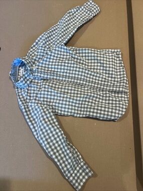 Carter's Blue and White Gingham Toddler Shirt